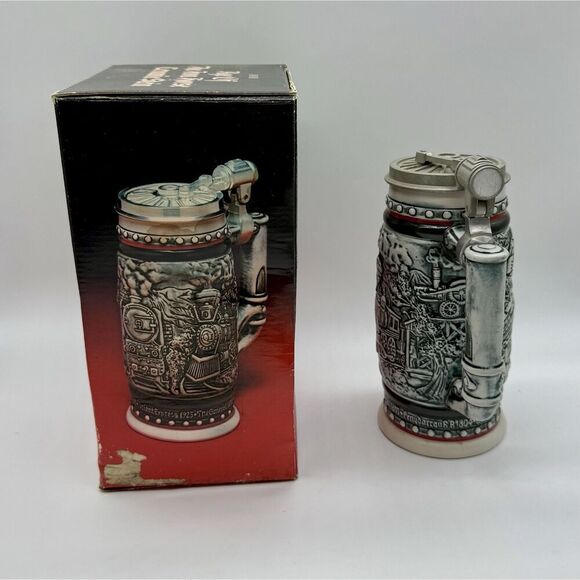 Avon Age of the Iron Horse Stein Vintage‎ 1982 Trains Locomotives Railroad - Picture 2 of 5